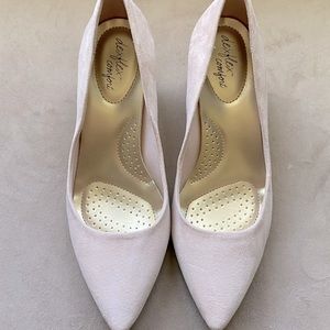 Pale Pink Suede Heels